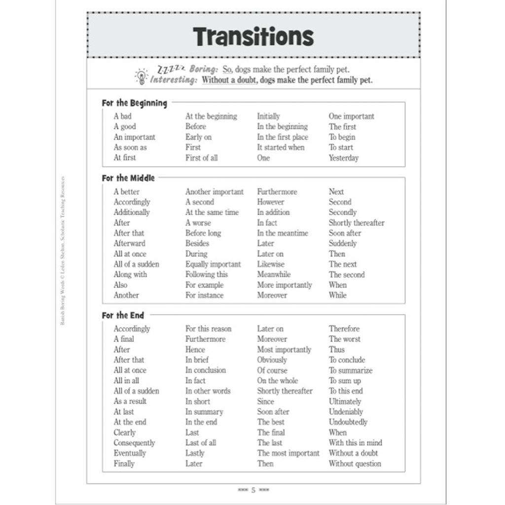 Scholastic Banish Boring Words